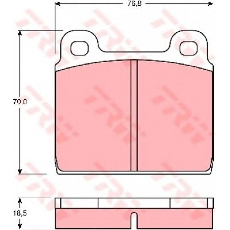 GDB407 TRW - Гальмівні колодки до дисків