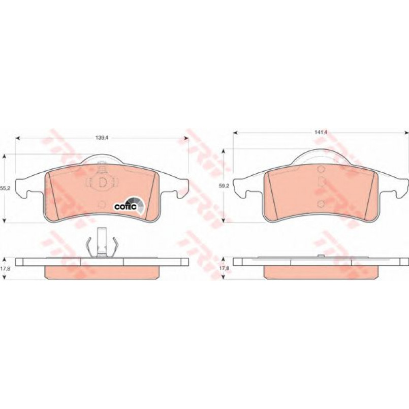 GDB4127 TRW - Гальмівні колодки до дисків