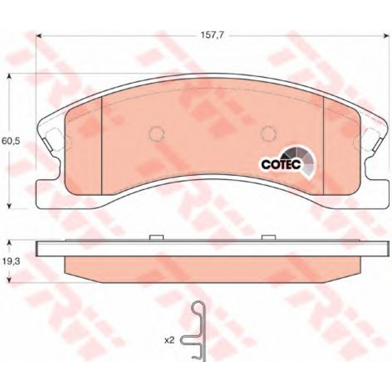 GDB4133  TRW - Гальмівні колодки до дисків