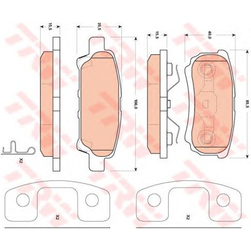 GDB4143  TRW - Гальмівні колодки до дисків