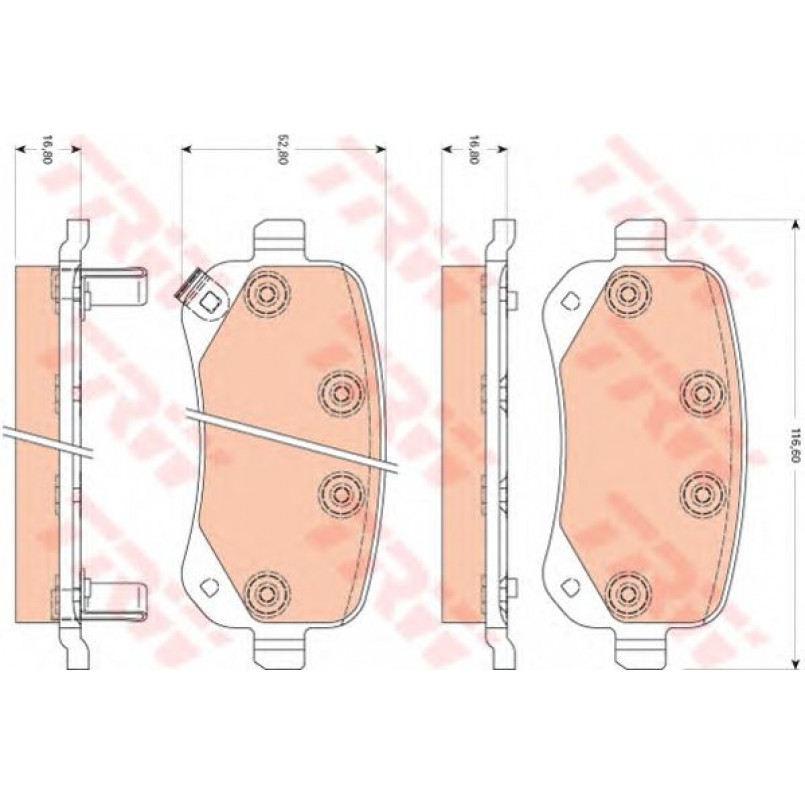 GDB4176 TRW - Гальмівні колодки до дисків