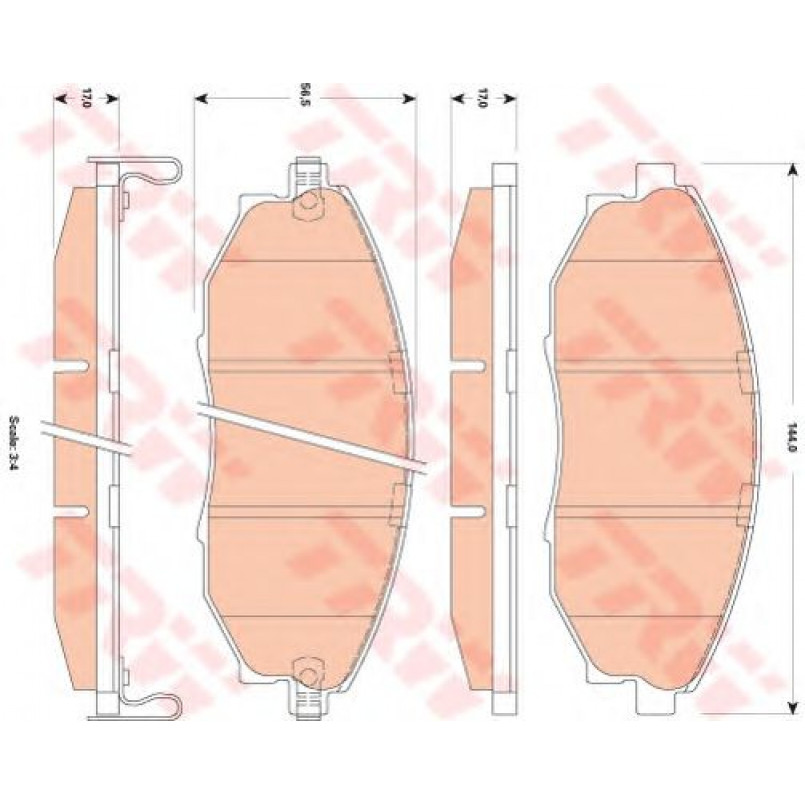 GDB4179  TRW - Гальмівні колодки до дисків