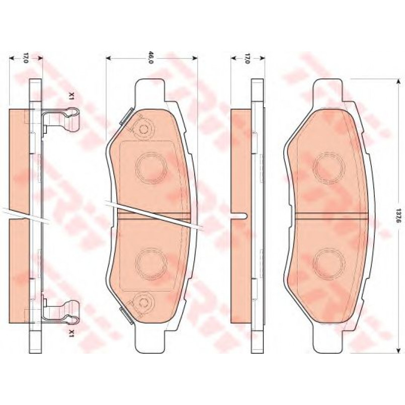 GDB4602  TRW - Гальмівні колодки до дисків