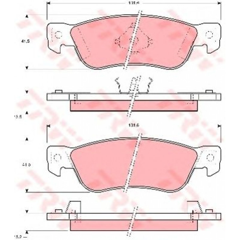 GDB768  TRW - Гальмівні колодки до дисків