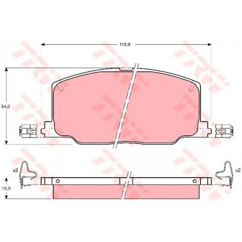 GDB798  TRW - Гальмівні колодки до дисків