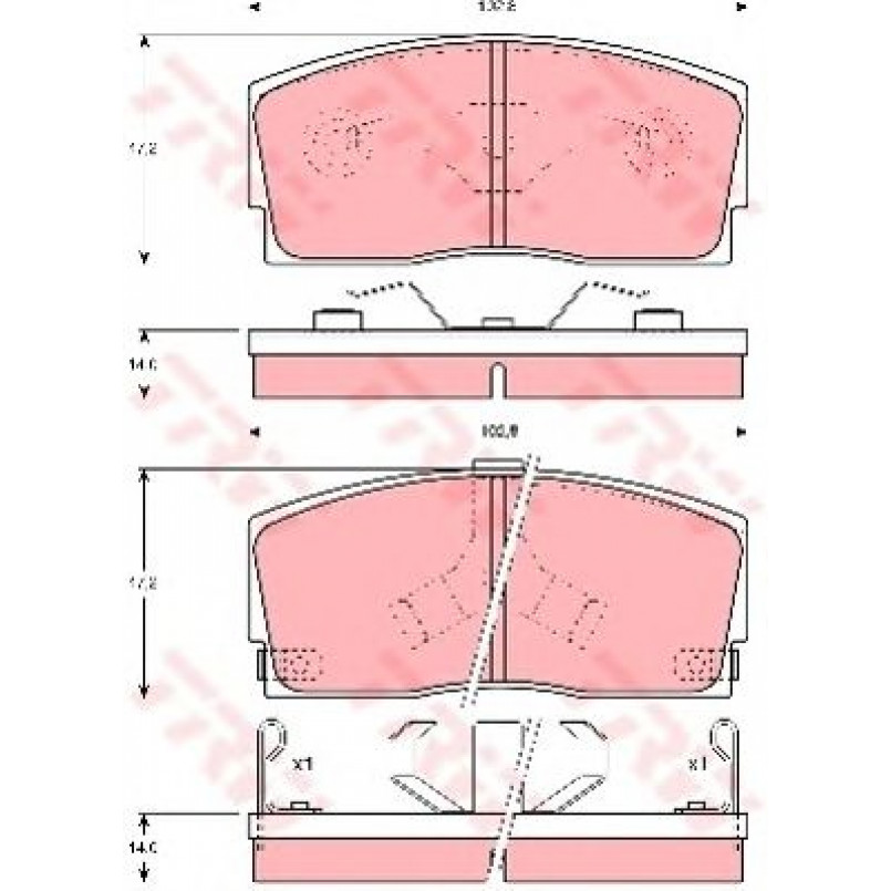 GDB886  TRW - Гальмівні колодки до дисків