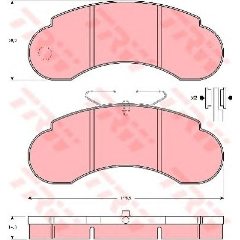 GDB950 TRW - Гальмівні колодки до дисків