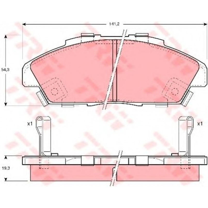 GDB996  TRW - Гальмівні колодки до дисків