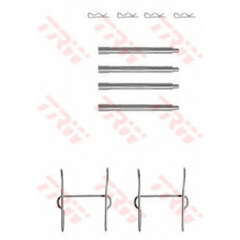 PFK357  TRW - Комплект для монтажу дискових гальмівних колодок