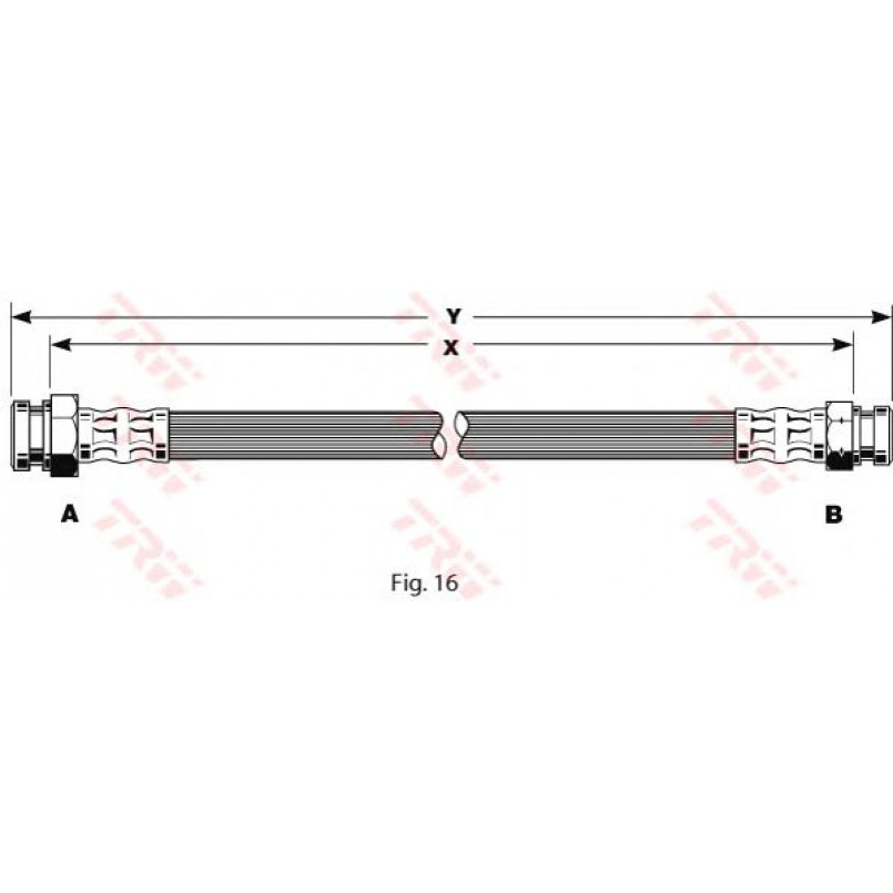 PHA135  TRW - Гальмівний шланг