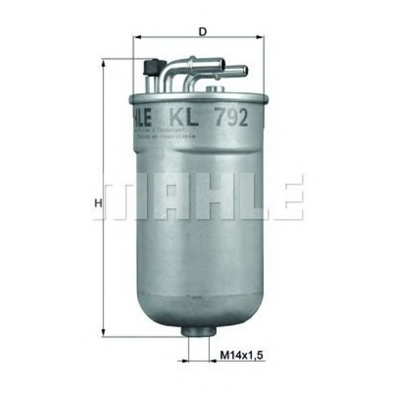 KL792 Фільтр палива (KNECHT)