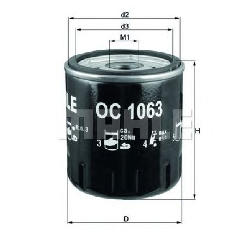 OC1063     (MAHLE)   !!заміна для OC466