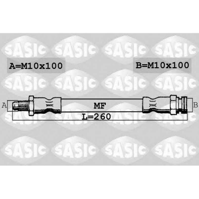 SBH0168   SASIC - Гальмівний шланг