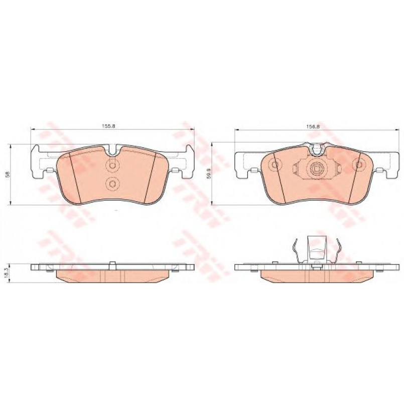 GDB1935  TRW - Гальмівні колодки до дисків