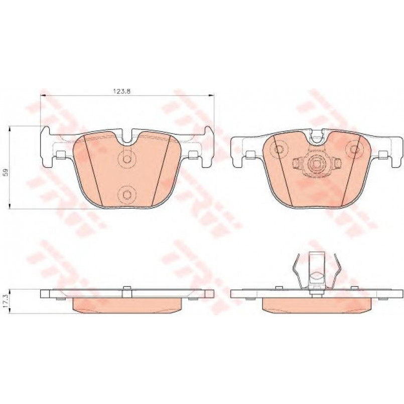 GDB1937  TRW - Гальмівні колодки до дисків