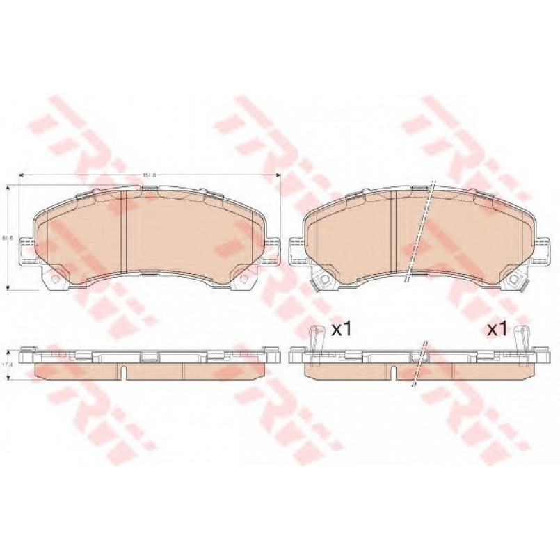 GDB3545  TRW - Гальмівні колодки до дисків