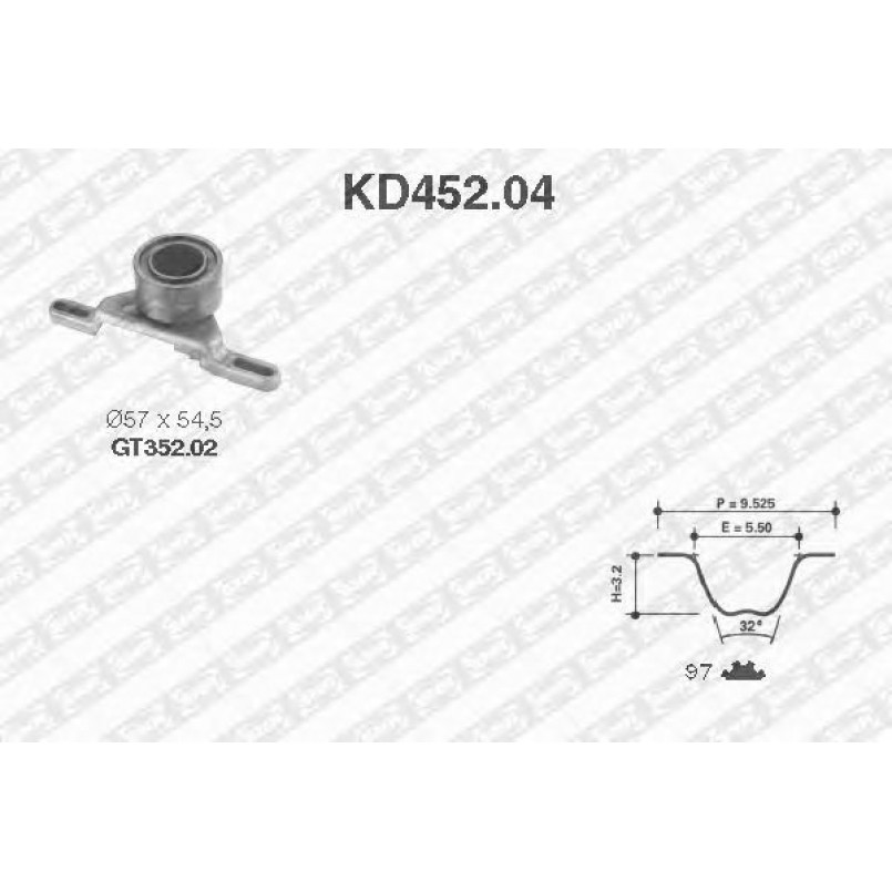 KD452.04  NTN-SNR - Ремкомплект ременя ГРМ