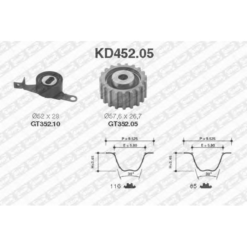 KD452.05  NTN-SNR - Ремкомплект ременя ГРМ