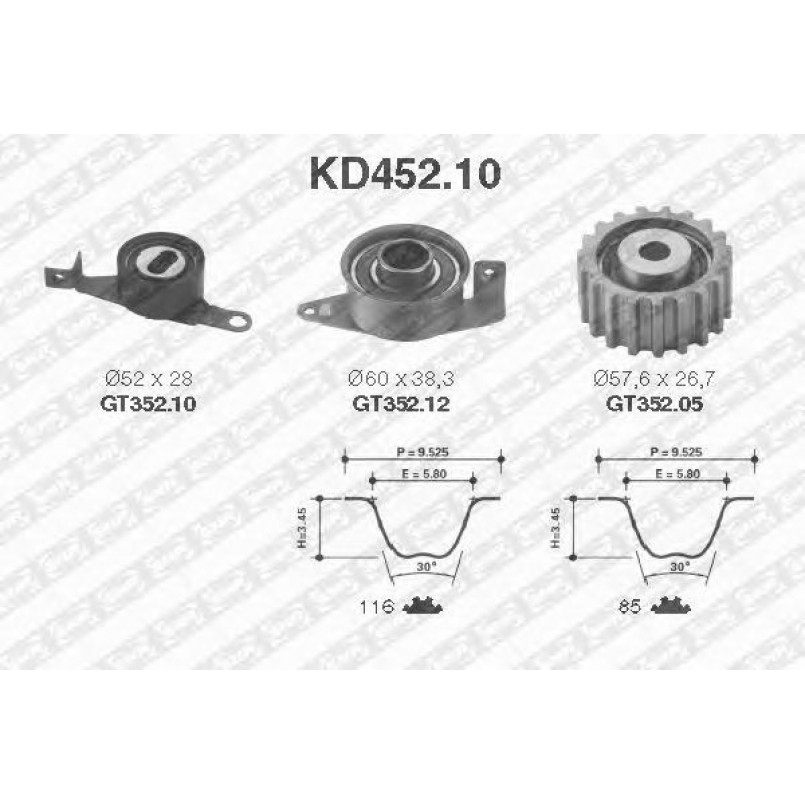 KD452.10  NTN-SNR - Ремкомплект ременя ГРМ