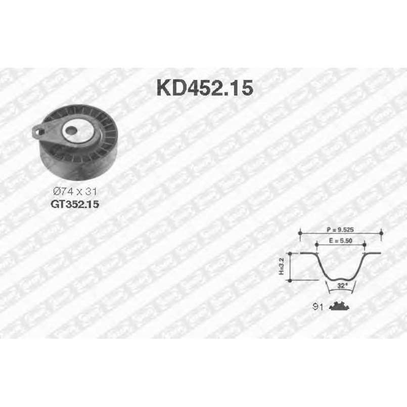KD452.15  NTN-SNR - Ремкомплект ременя ГРМ