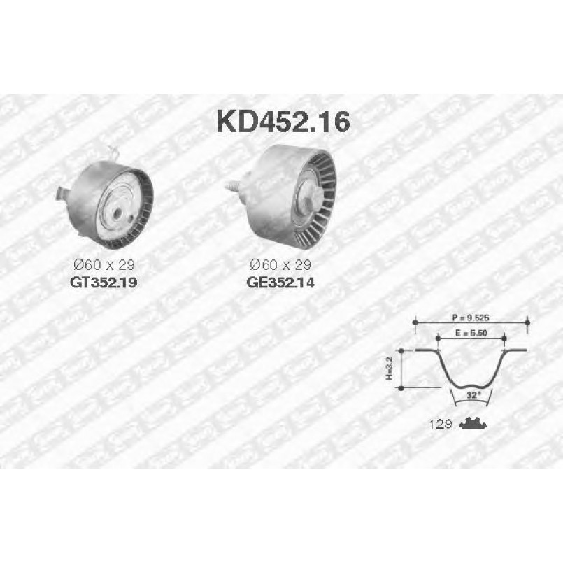KD452.16  NTN-SNR - Ремкомплект ременя ГРМ
