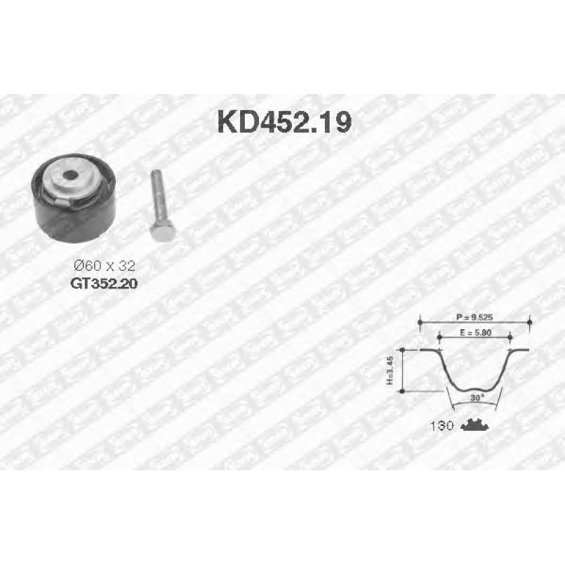 KD452.19  NTN-SNR - Ремкомплект ременя ГРМ