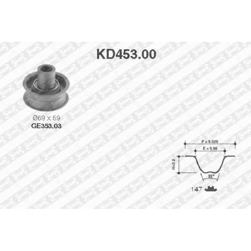 KD453.00  NTN-SNR - Ремкомплект ременя ГРМ