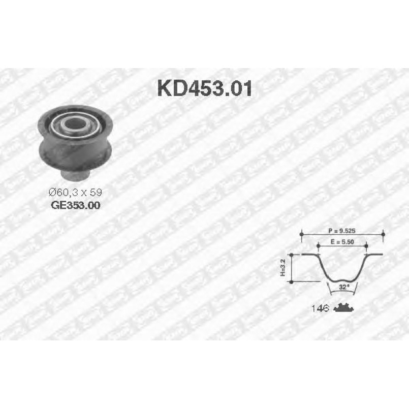KD453.01  NTN-SNR - Ремкомплект ременя ГРМ