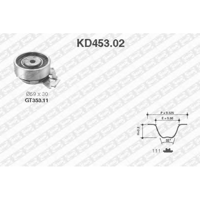 KD453.02  NTN-SNR - Ремкомплект ременя ГРМ