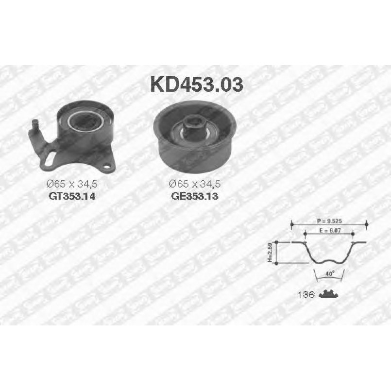 KD453.03  NTN-SNR - Ремкомплект ременя ГРМ