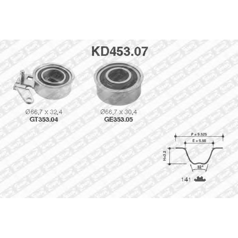 KD453.07  NTN-SNR - Ремкомплект ременя ГРМ