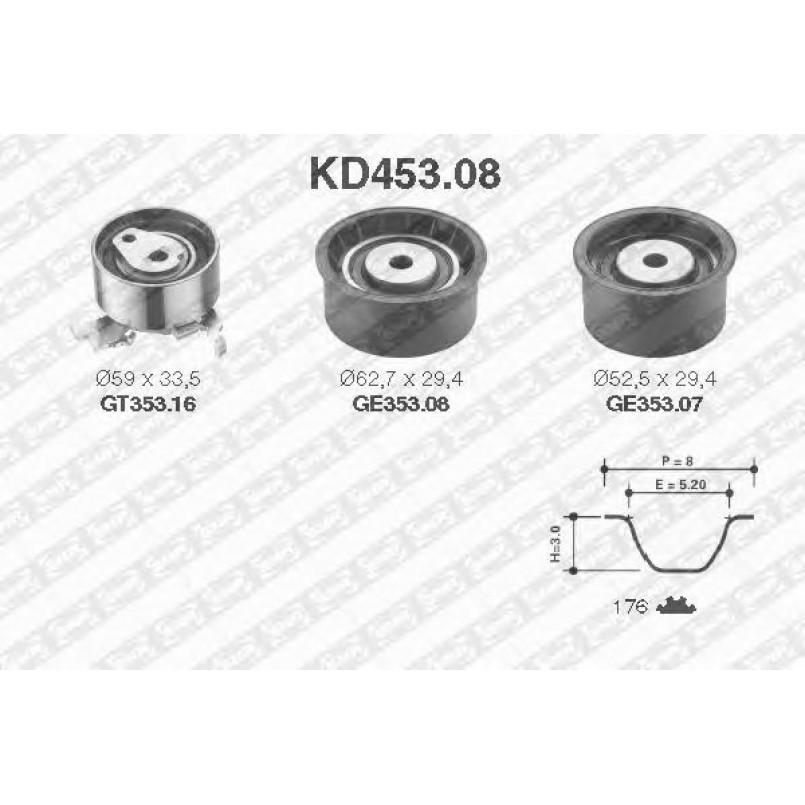KD453.08  NTN-SNR - Ремкомплект ременя ГРМ
