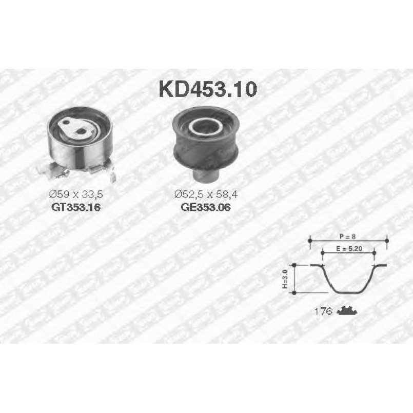 KD453.10 NTN-SNR - Ремкомплект ременя ГРМ