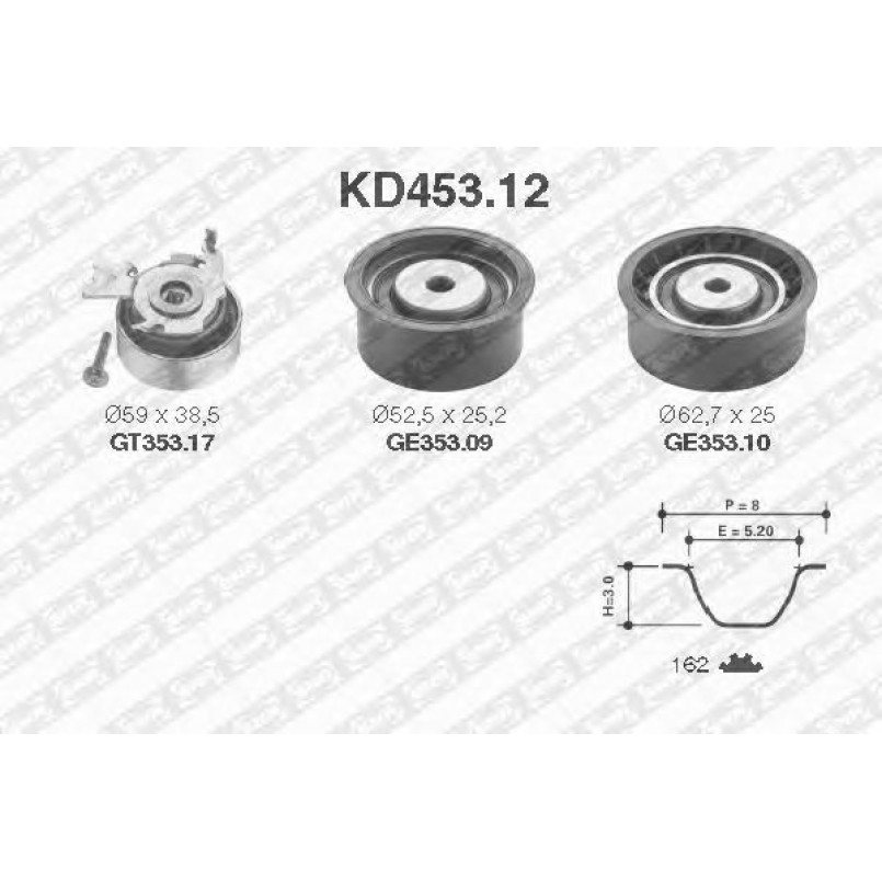 KD453.12  NTN-SNR - Ремкомплект ременя ГРМ