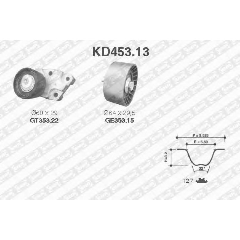 KD453.13  NTN-SNR - Ремкомплект ременя ГРМ