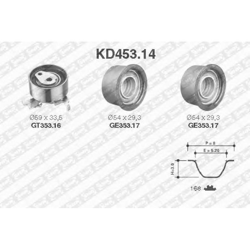 KD453.14  NTN-SNR - Ремкомплект ременя ГРМ