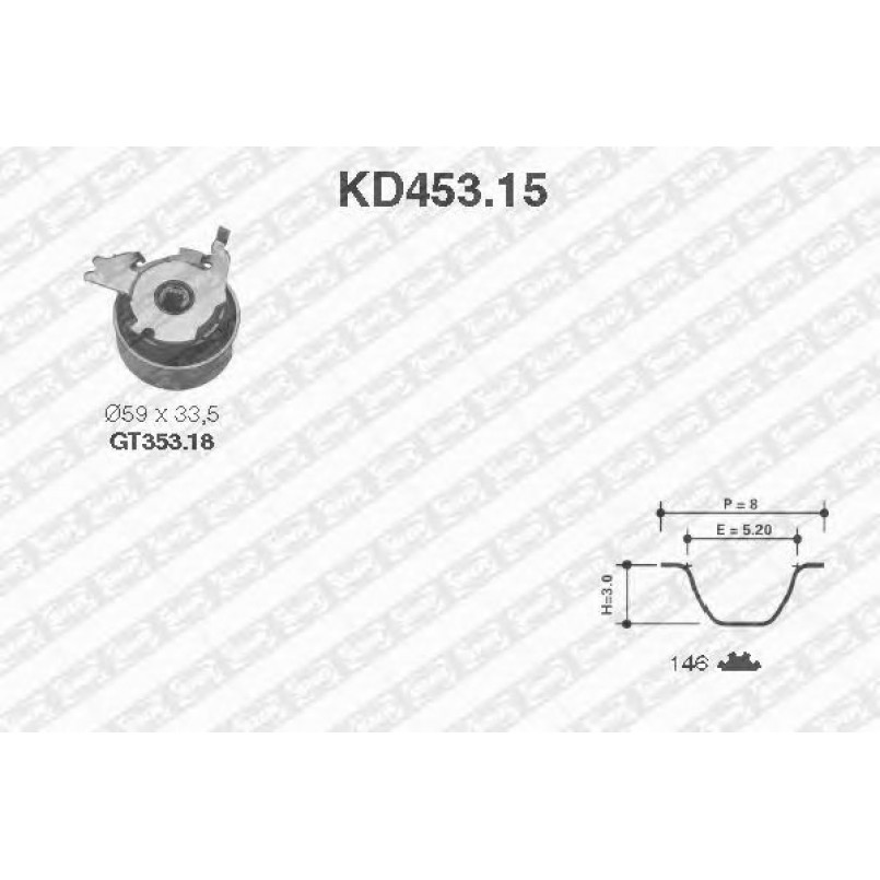 KD453.15  NTN-SNR - Ремкомплект ременя ГРМ