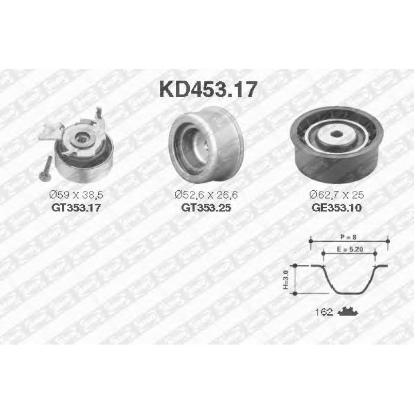 KD453.17  NTN-SNR - Ремкомплект ременя ГРМ