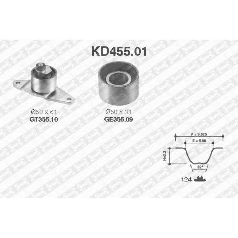 KD455.01  NTN-SNR - Ремкомплект ременя ГРМ