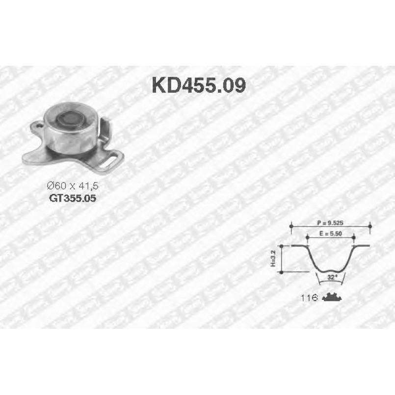 KD455.09  NTN-SNR - Ремкомплект ременя ГРМ