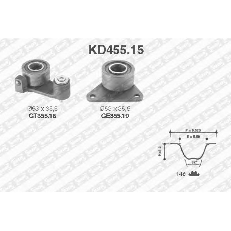 KD455.15  NTN-SNR - Ремкомплект ременя ГРМ