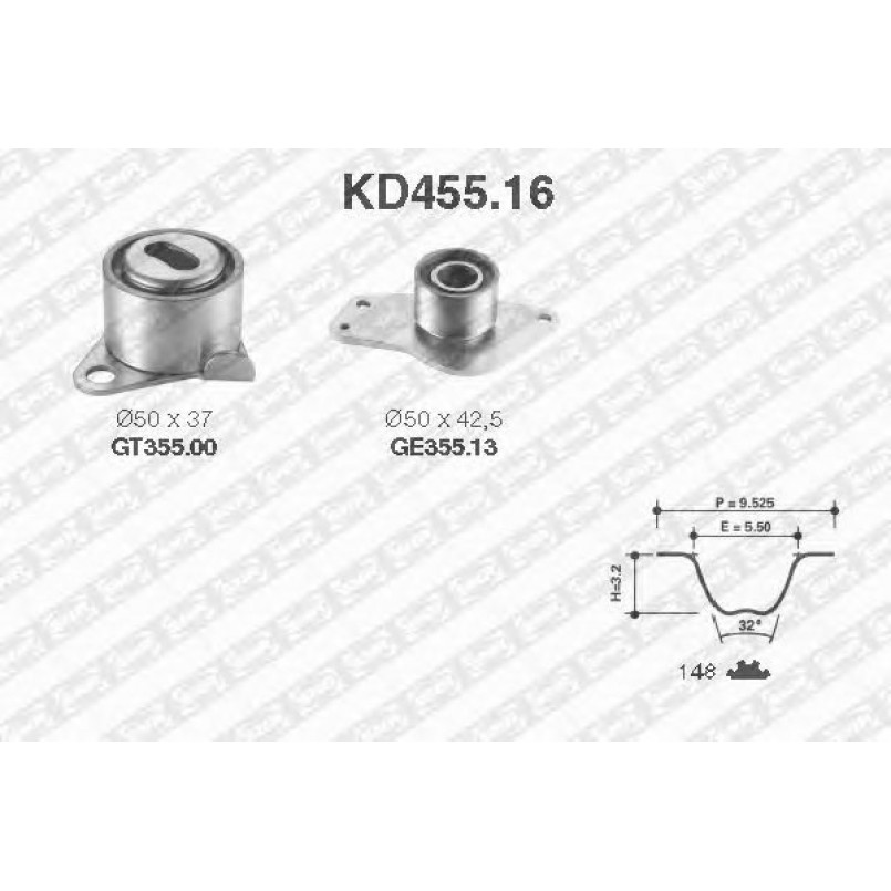 KD455.16  NTN-SNR - Ремкомплект ременя ГРМ