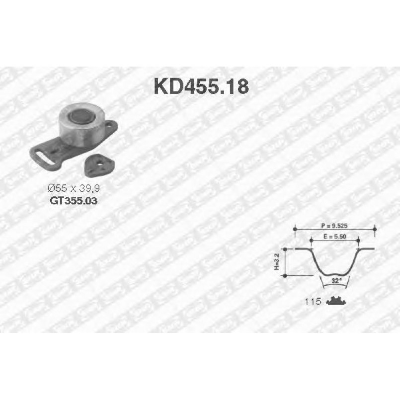 KD455.18  NTN-SNR - Ремкомплект ременя ГРМ