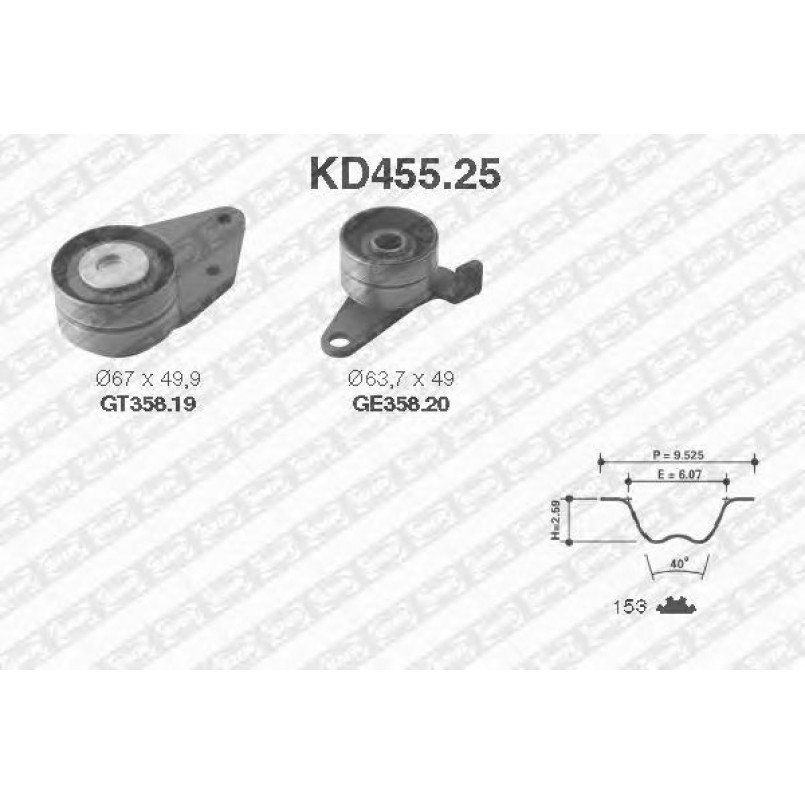 KD455.25  NTN-SNR - Ремкомплект ременя ГРМ