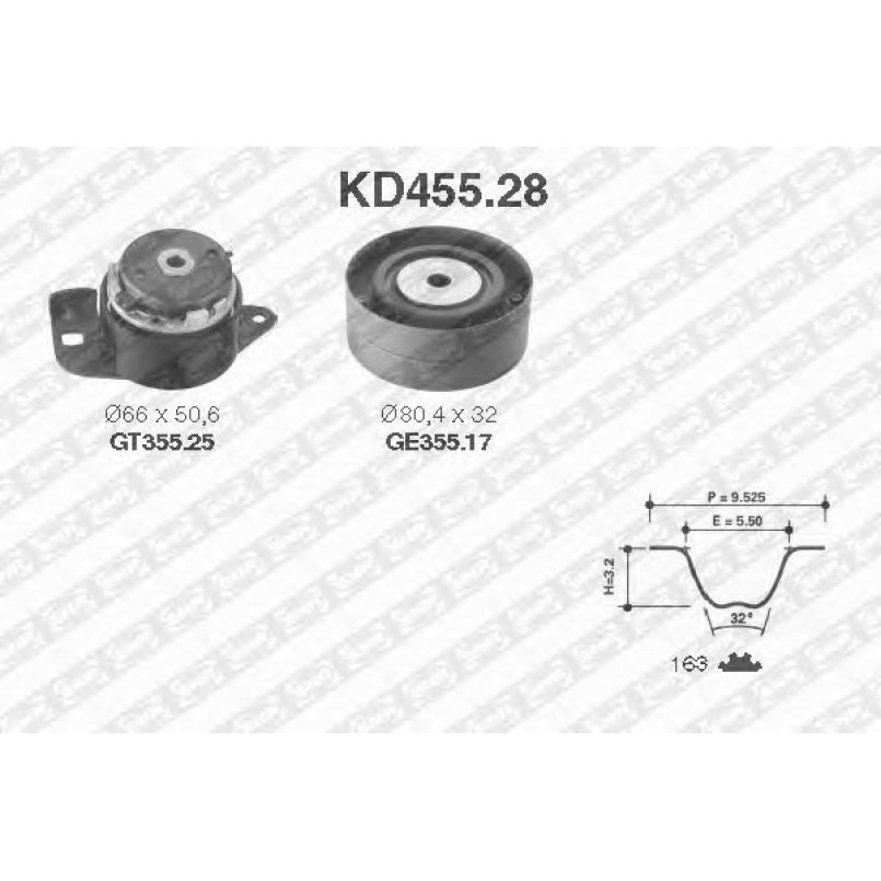 KD455.28  NTN-SNR - Ремкомплект ременя ГРМ