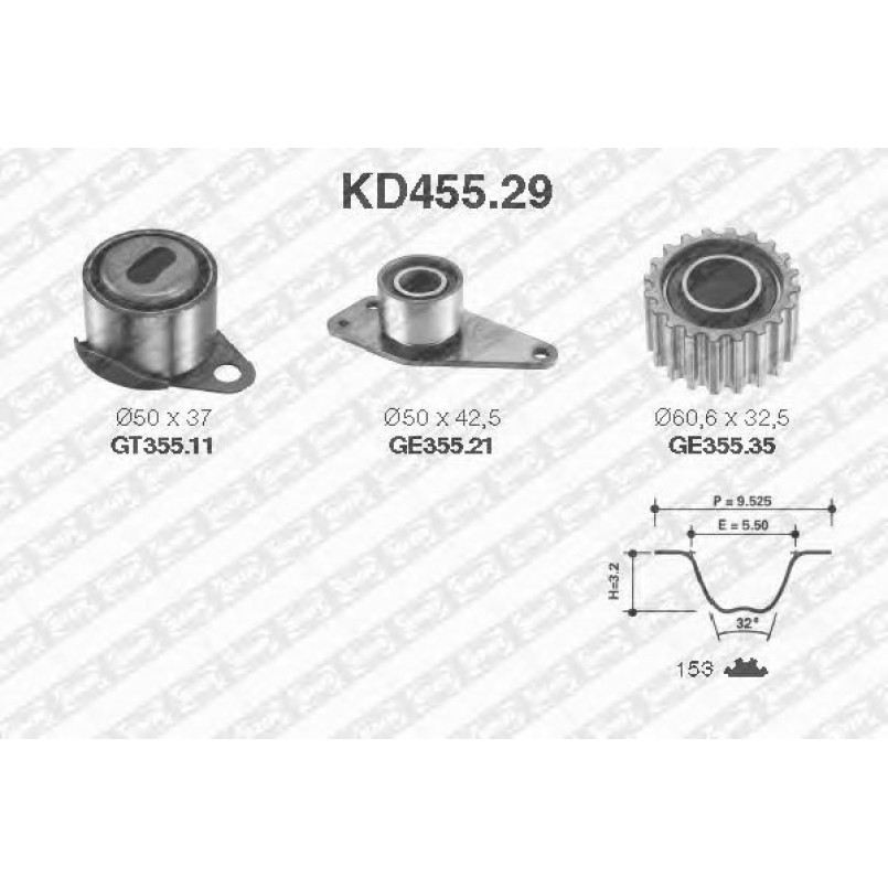 KD455.29  NTN-SNR - Ремкомплект ременя ГРМ