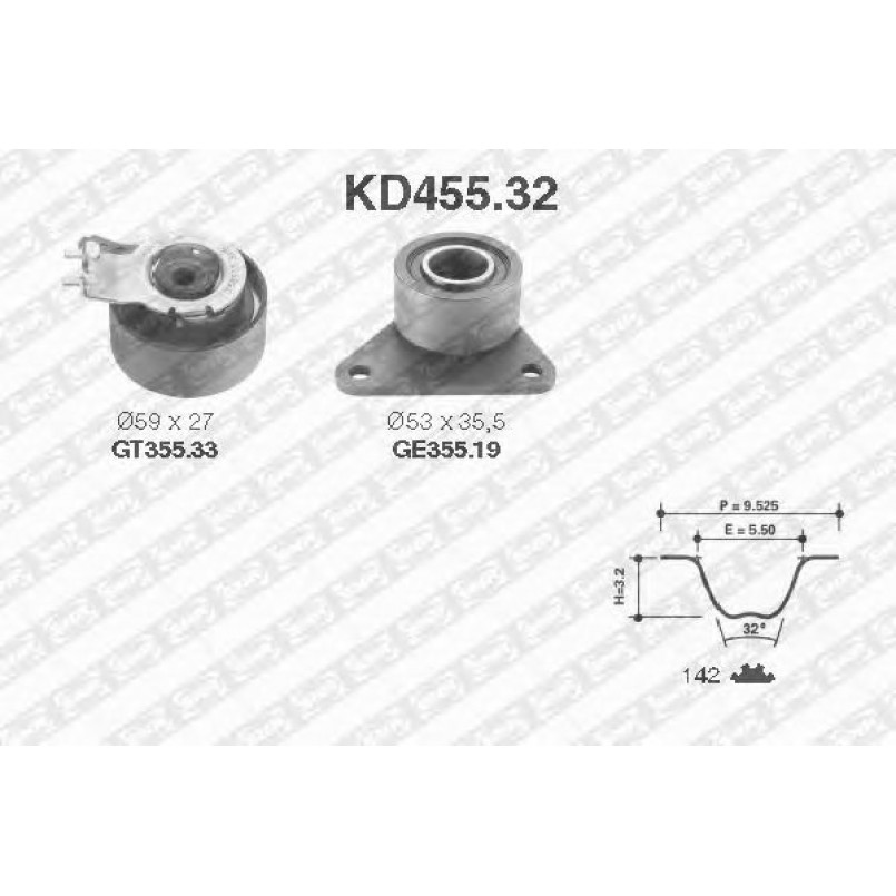KD455.32 NTN-SNR - Ремкомплект ременя ГРМ