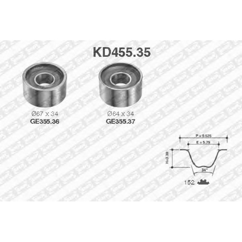 KD455.35  NTN-SNR - Ремкомплект ременя ГРМ