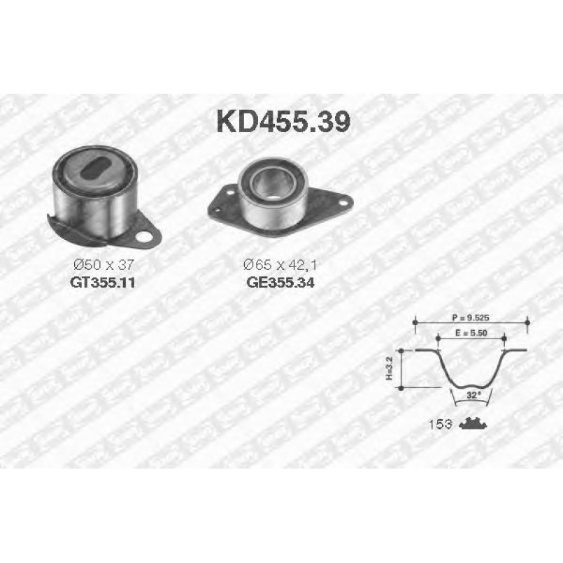 KD455.39  NTN-SNR - Ремкомплект ременя ГРМ