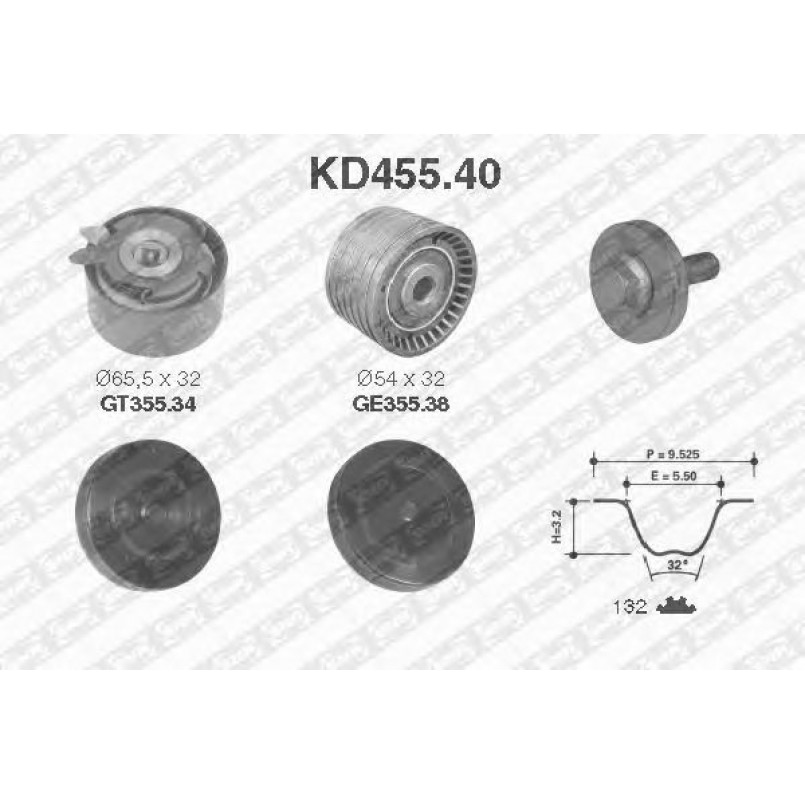 KD455.40  NTN-SNR - Ремкомплект ременя ГРМ